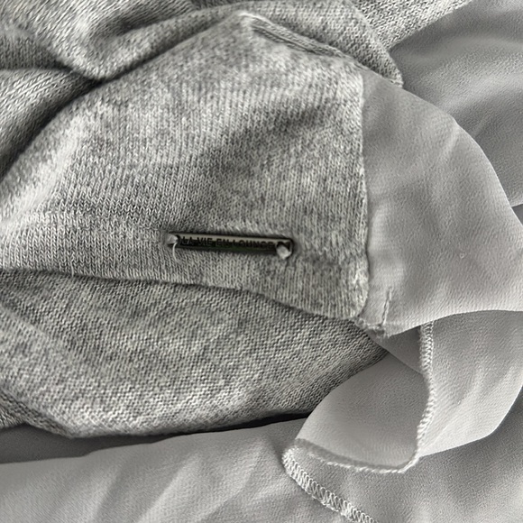 La Vie en Rose Mesh Back Sweater Womens Size L Light  Grey - Picture 5 of 6